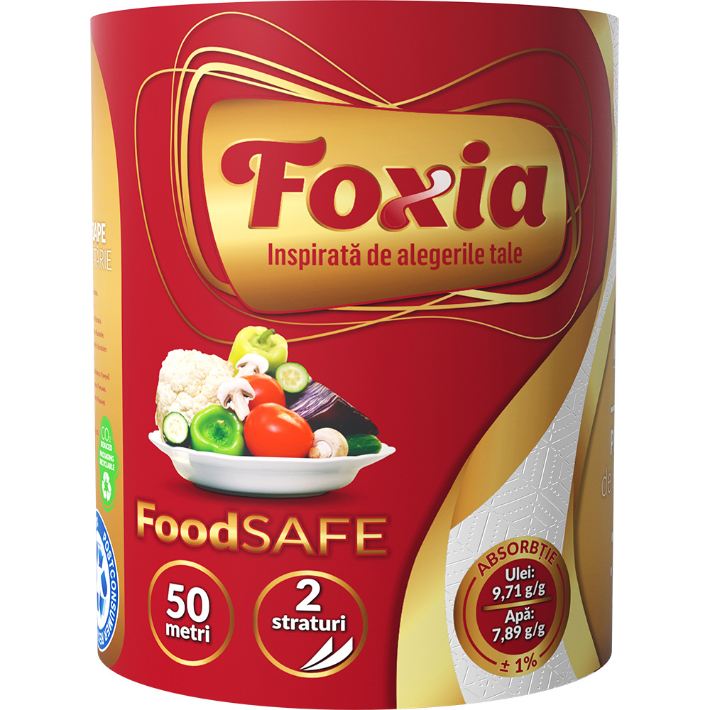 Prosop Hartie Alb Rola 2STR 50M Foxia