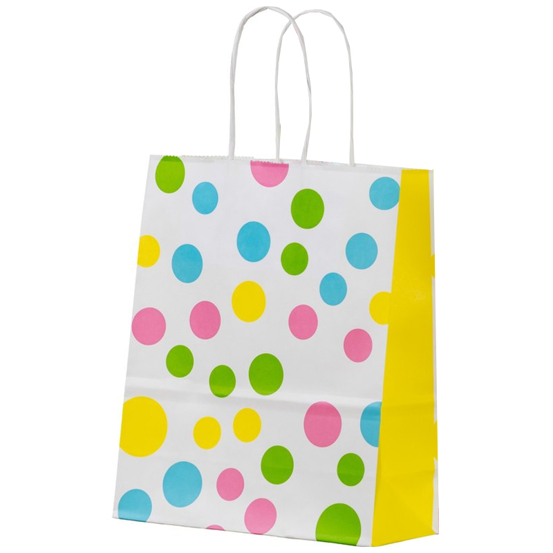 Punga Hartie Maner Rasucit 18 X 8 X 22 Cm Alb Confeti Papiroti