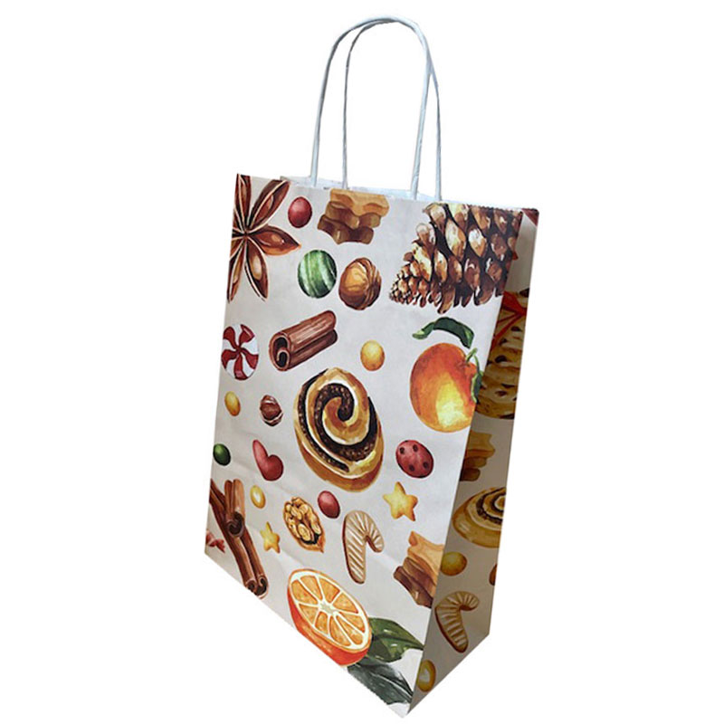 Punga Hartie Maner Rasucit 22 X 10 X 31 Cm Prajituri Craciun Papiroti