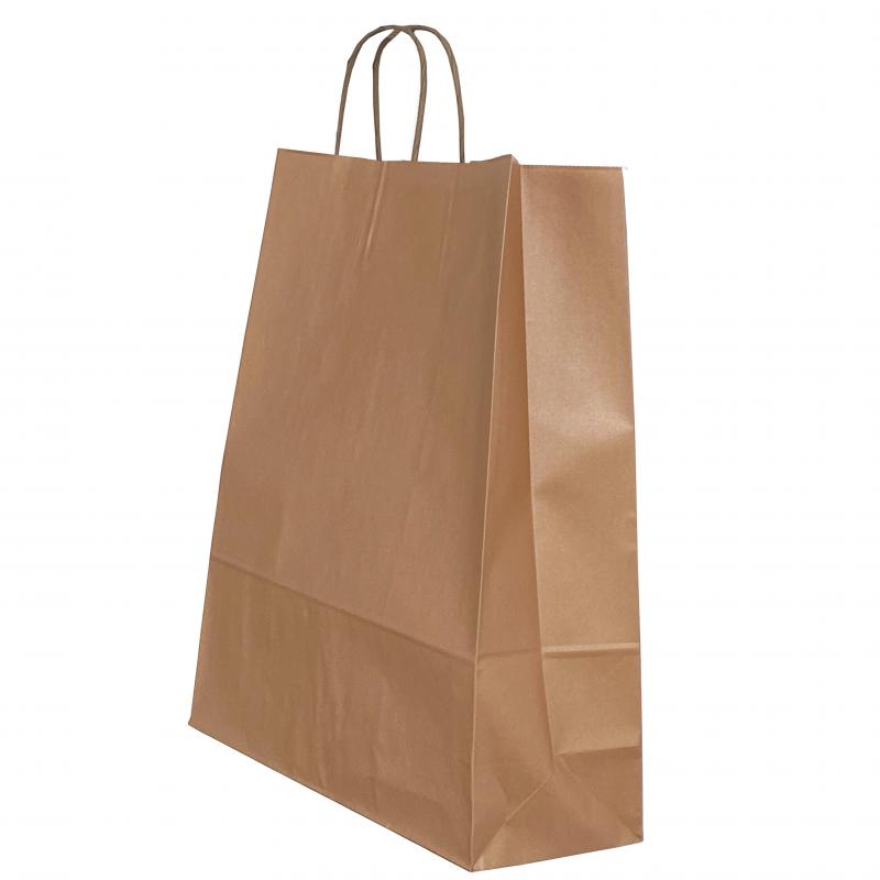 Punga Hartie Maner Rasucit 22 X 10 X 31 Cm Bronz/Alb Papiroti