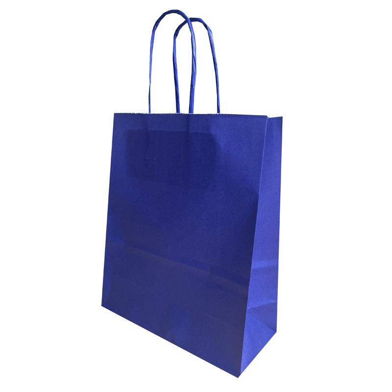 Punga Hartie Maner Rasucit 32 X 12 X 41 Cm Albastru Nautic/Alb Papiroti