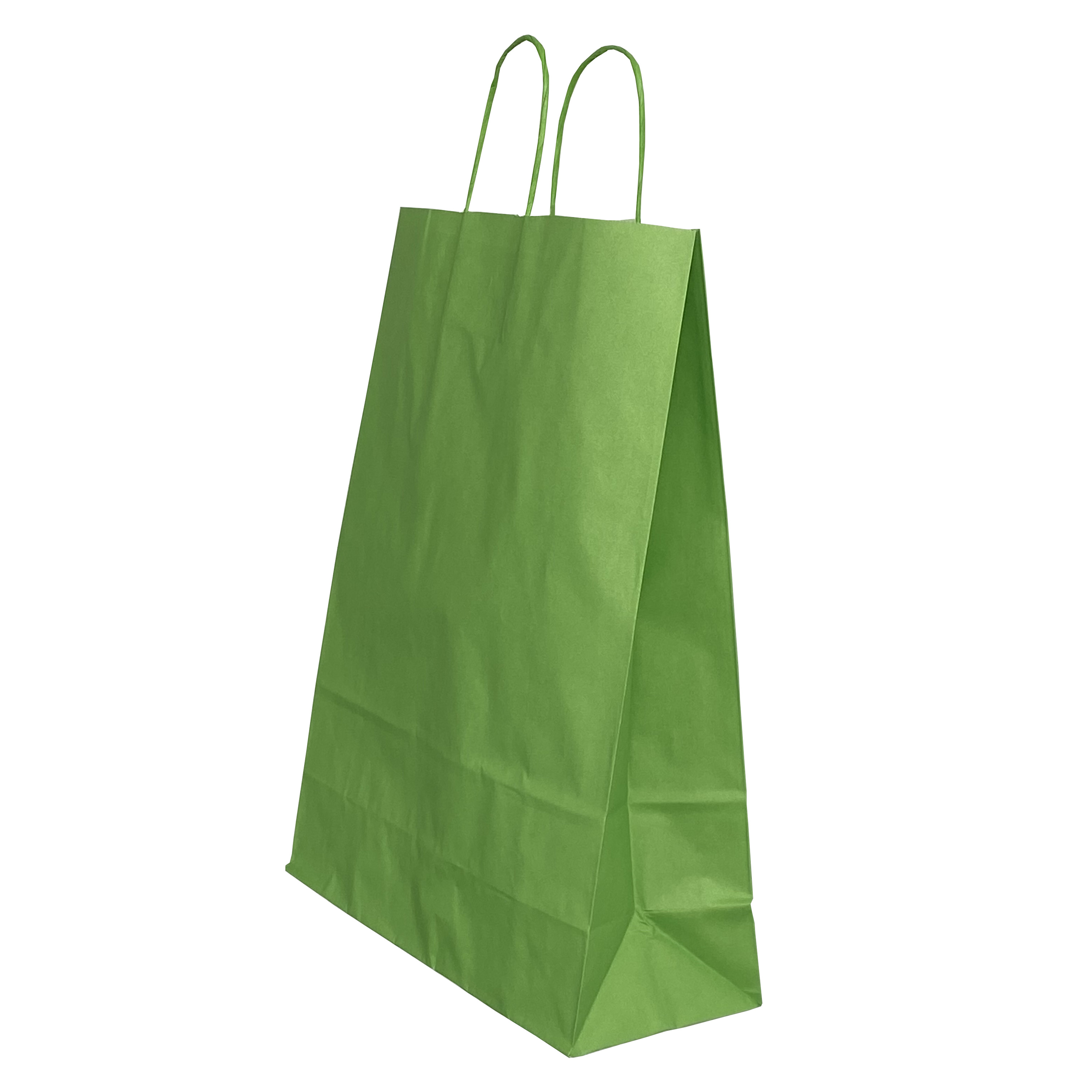 Punga Hartie Maner Rasucit 32 X 12 X 41 Cm Verde/Alb Papiroti