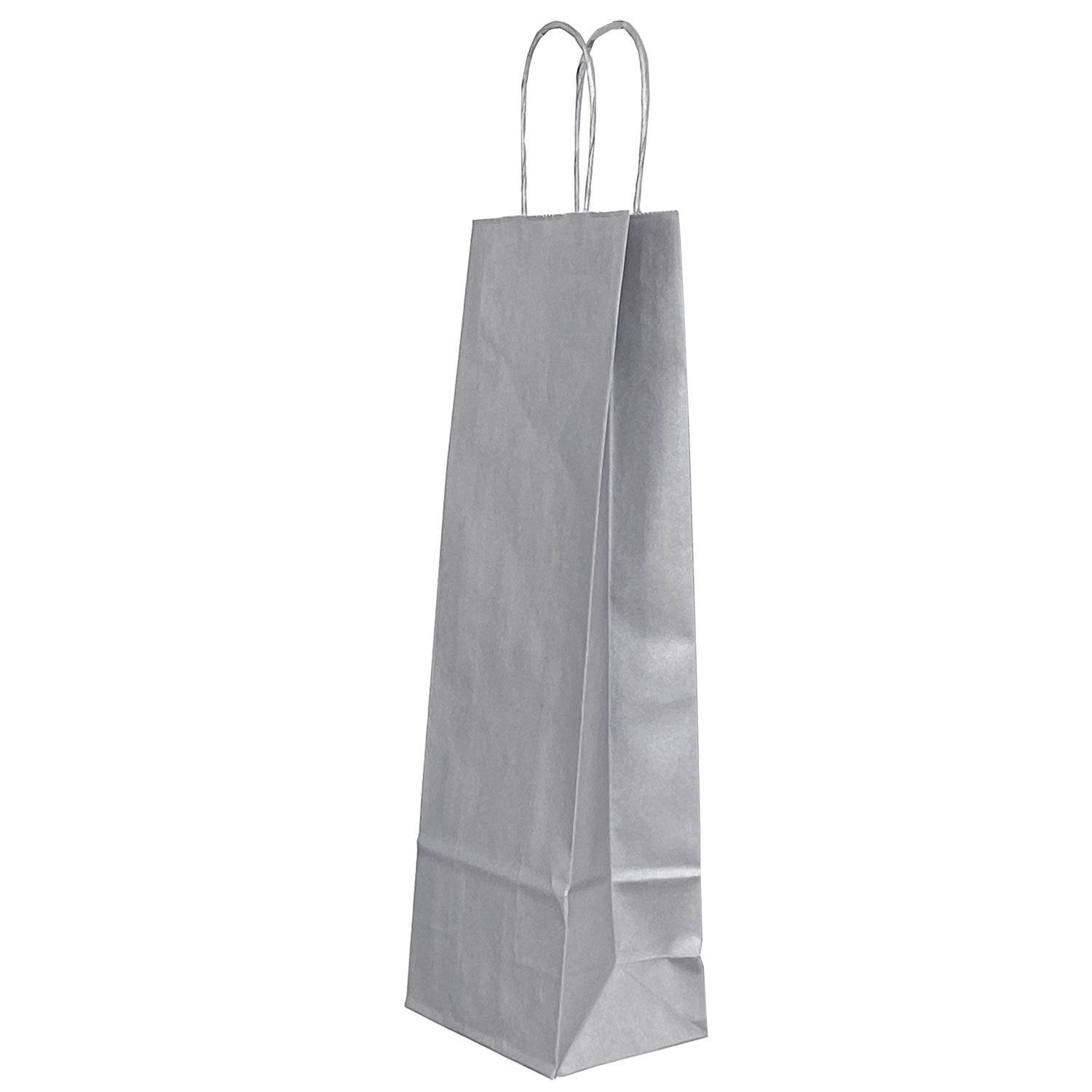 Punga Hartie Sticle Maner Rasucit 14 X 8 X 39 Cm Argintiu/Alb Papiroti