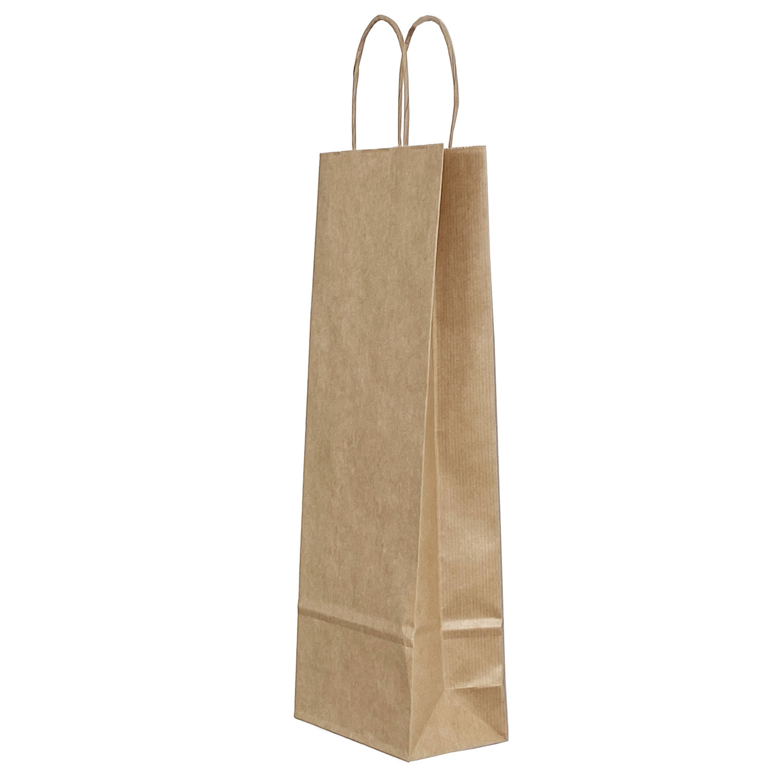 Punga Hartie Sticle Maner Rasucit 14 X 8 X 39 Cm Maro Dungi/Maro Papiroti