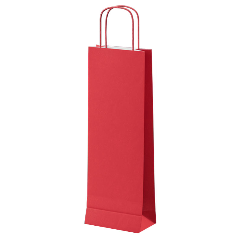 Punga Hartie Sticle Maner Rasucit 14 X 8 X 39 Cm Rosu/Alb Papiroti