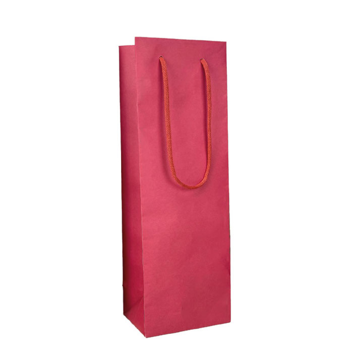 Pungi Cadou Sticla Rosu Kraft 120 X 90 X 390 Mm Rotolux