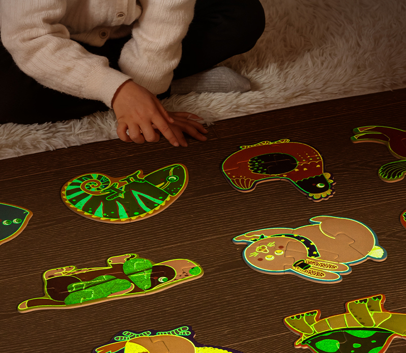 Puzzle geanta cadou 57 piese efect luminos race 3.5+ deli [1]