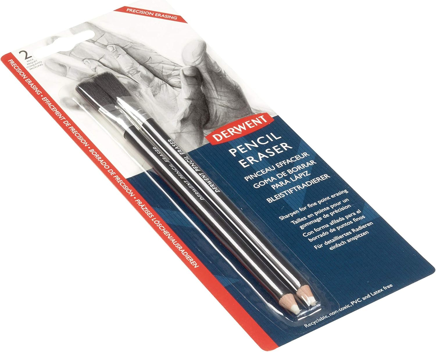 Radiera Tip Creion Pensula Inclusa 2/Set Professional Derwent