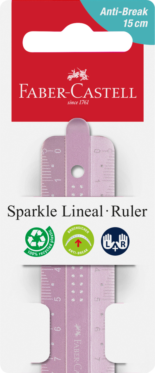Rechizite Școlare - Rigla 15cm sparkle faber-castell