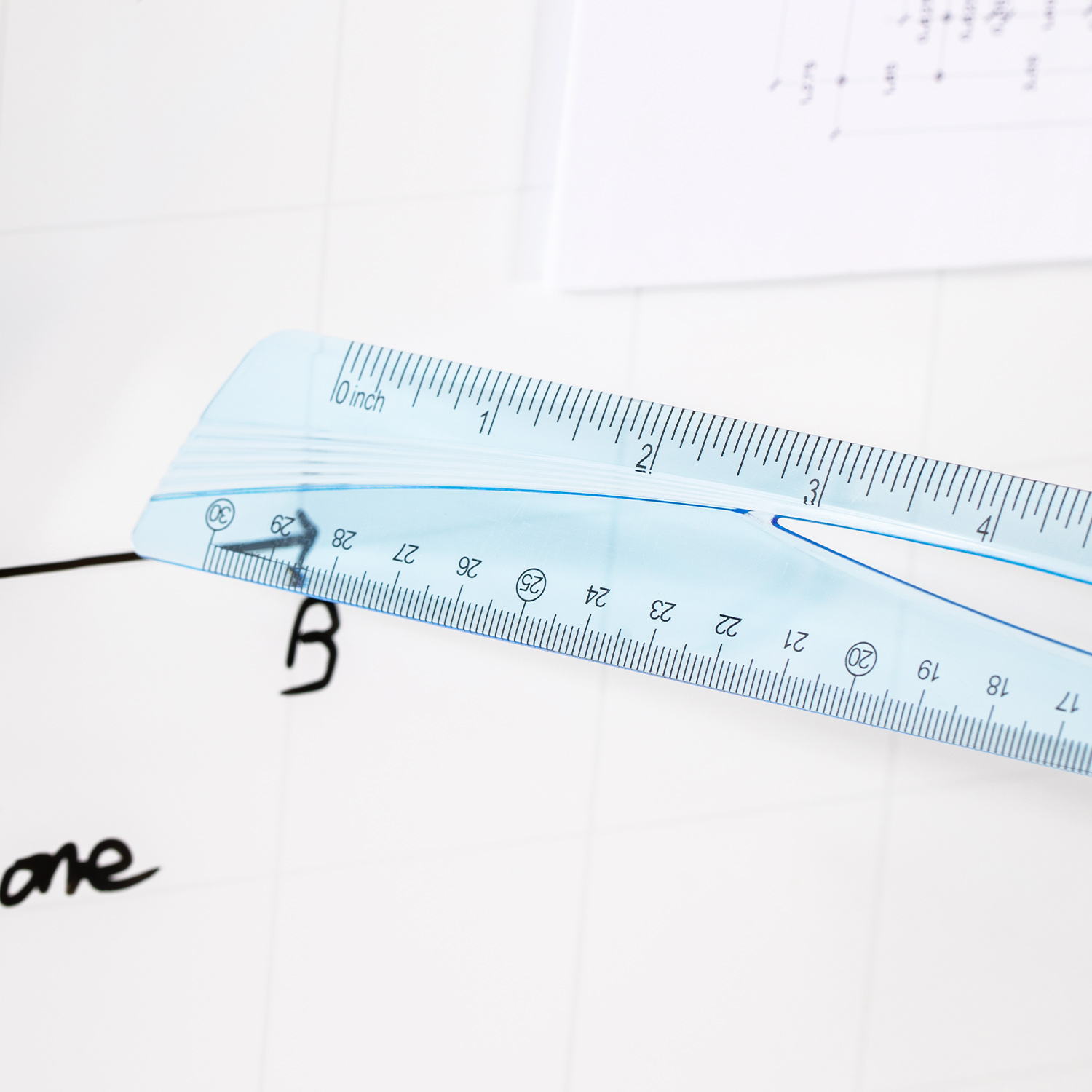 Rigla 20cm albastra transparenta deli [4]