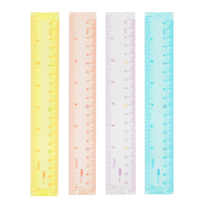 Rigla 20cm multicolora flexibila deli [4]