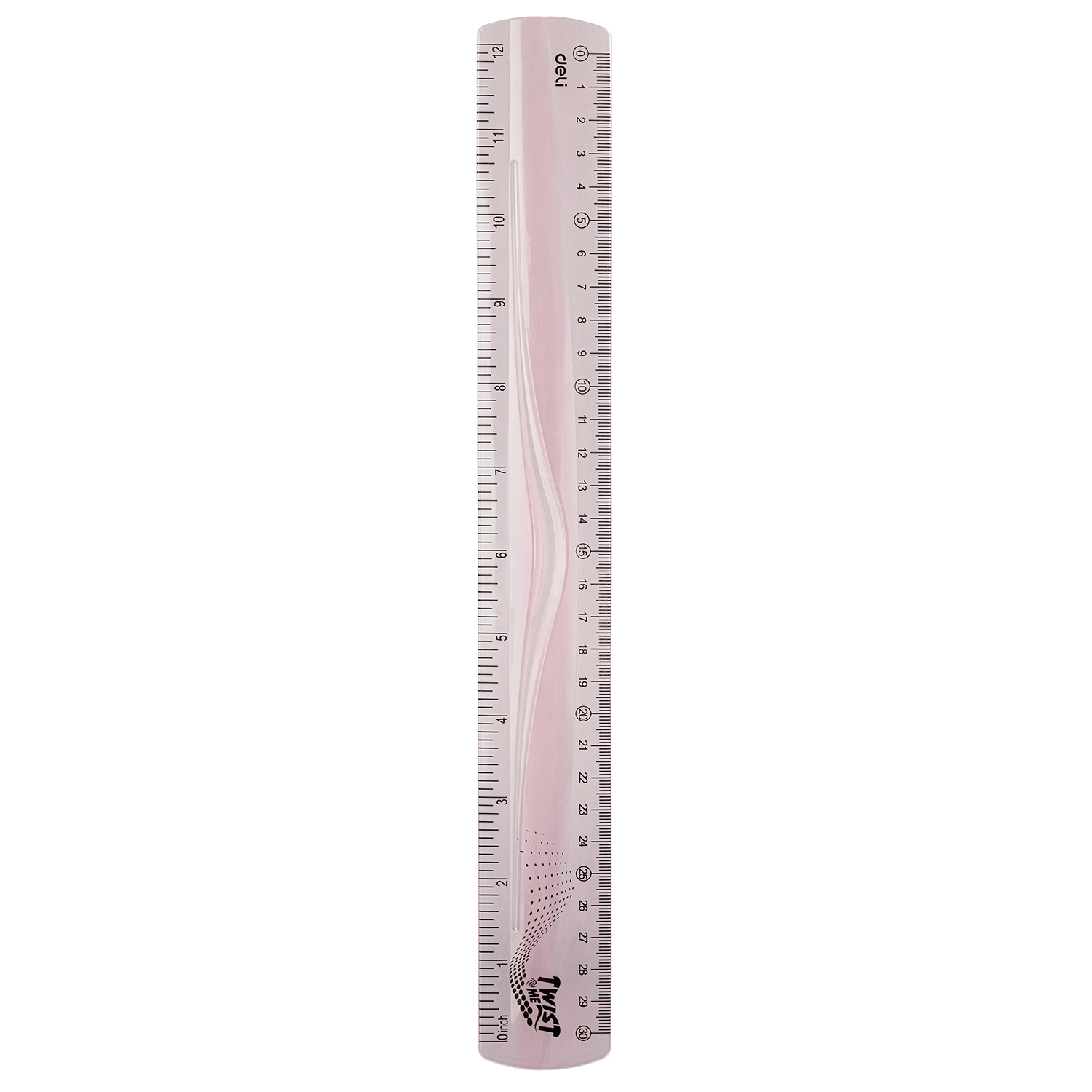 Rigla 30CM Flexibila Twist Me Transparenta Color Deli