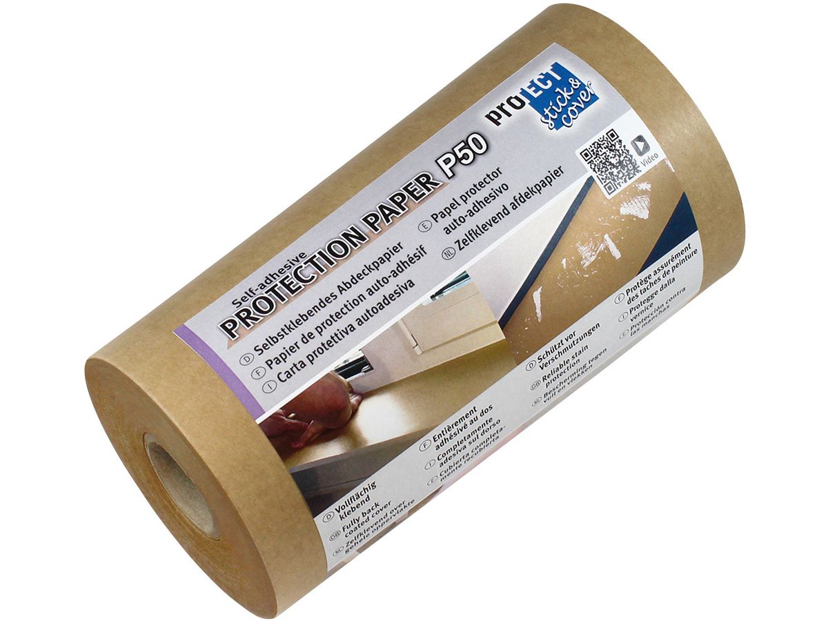 Global Notes Rola Autoadeziva Kraft 50G 15CM*50M Pentru Protectie Suprafete Info Notes