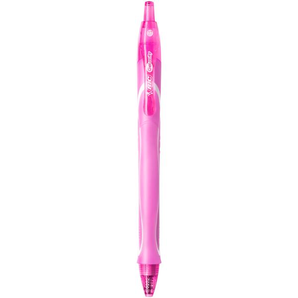Roller 0.7 Mm Semi-gel Cu Mecanism Roz Quick-dry Bic