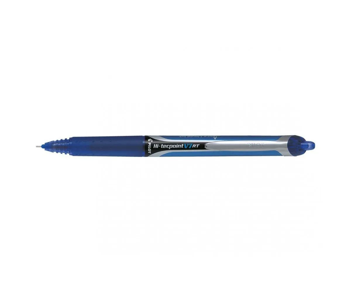 Roller 0.7MM V7 Albastru Hi-tecpoint Retractabil Pilot
