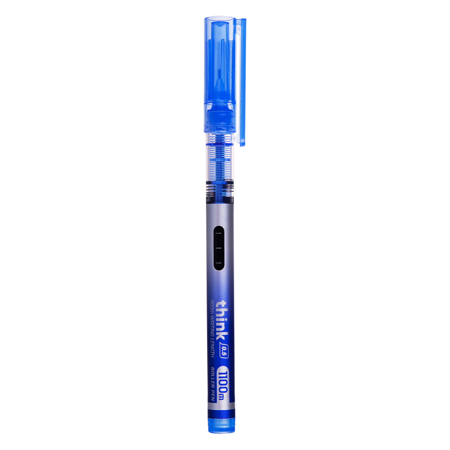 Roller Free Ink 0.5MM Needle Albastru Think Deli