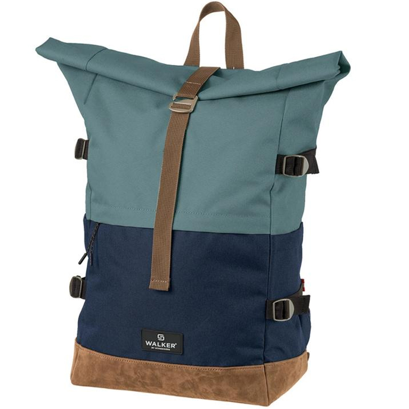 Schneiders Rucsac Rollup Bicolor Gri Petrol-bleumarin Walker