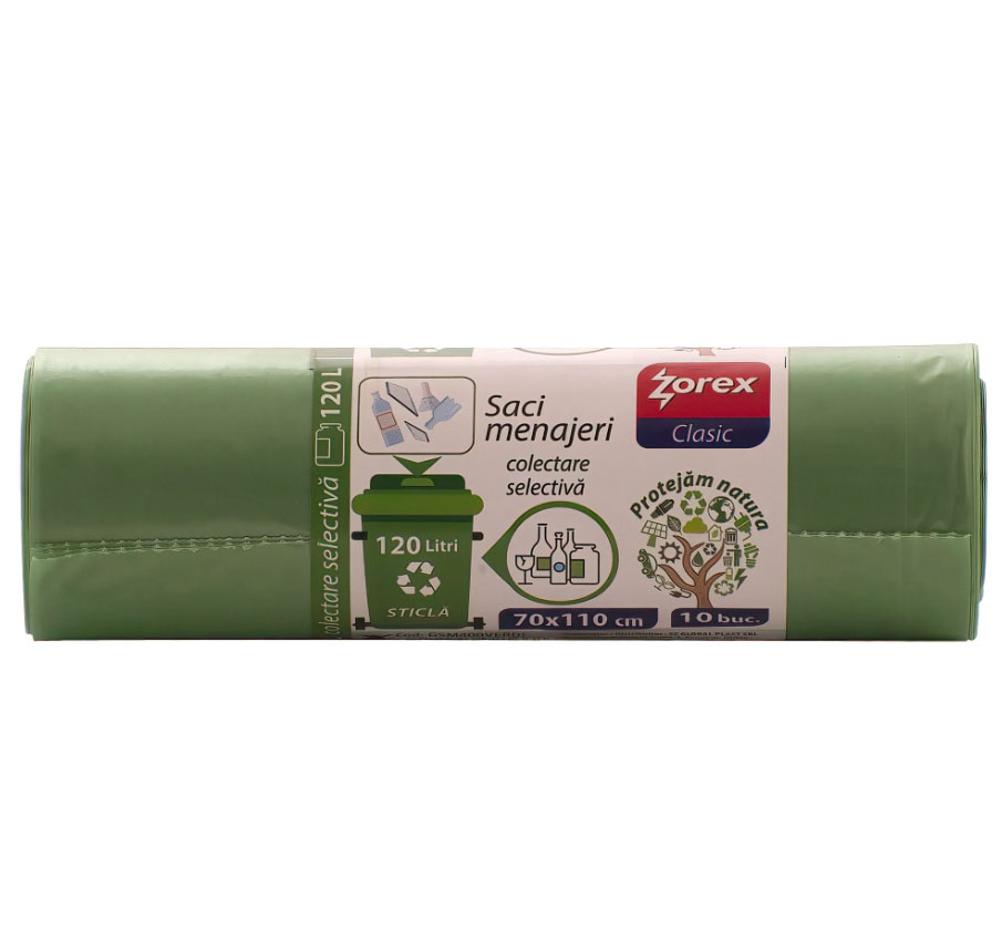 Saci Menajeri 120L 10/Set Verzi