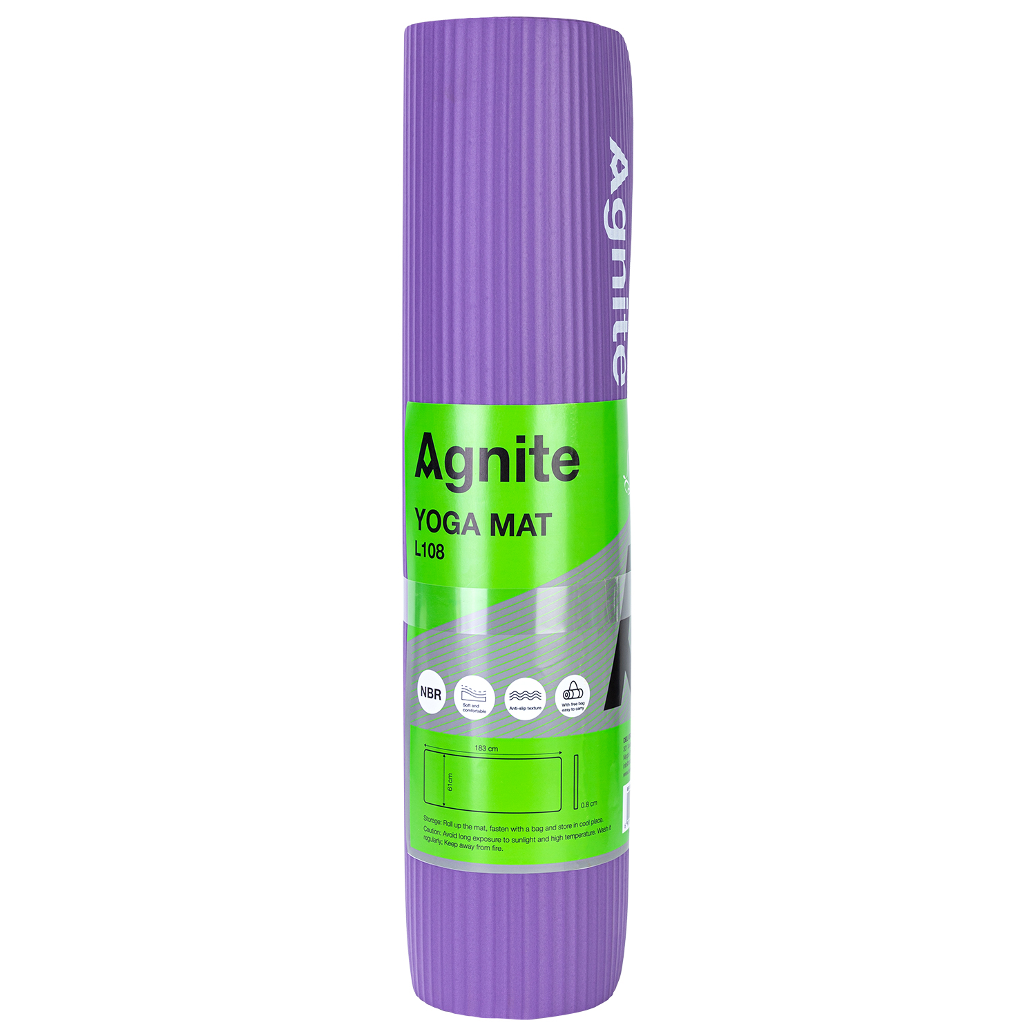 Saltea yoga 183*61*0.8 cm + husa transport agnite violet deli [1]
