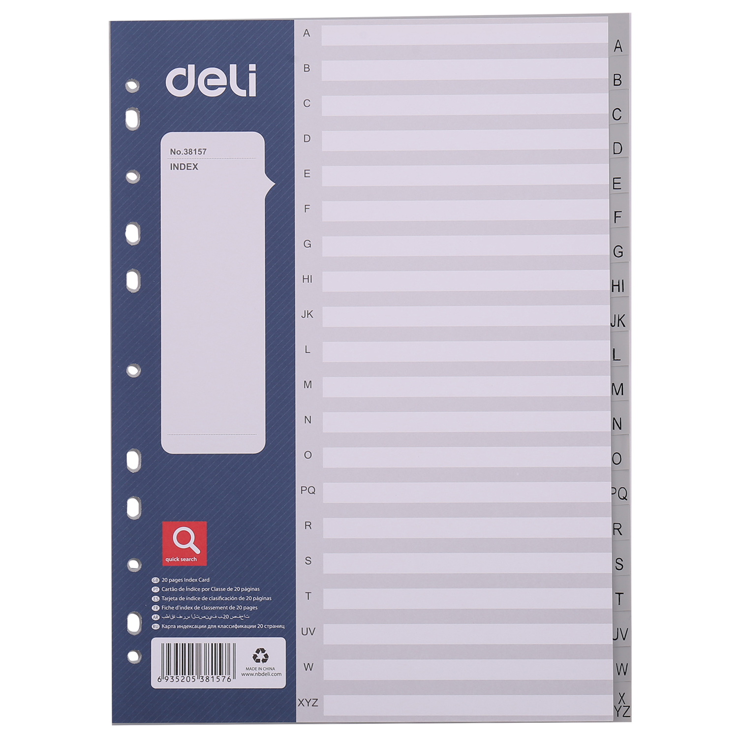 Separatoare Index Plastic A-z Deli