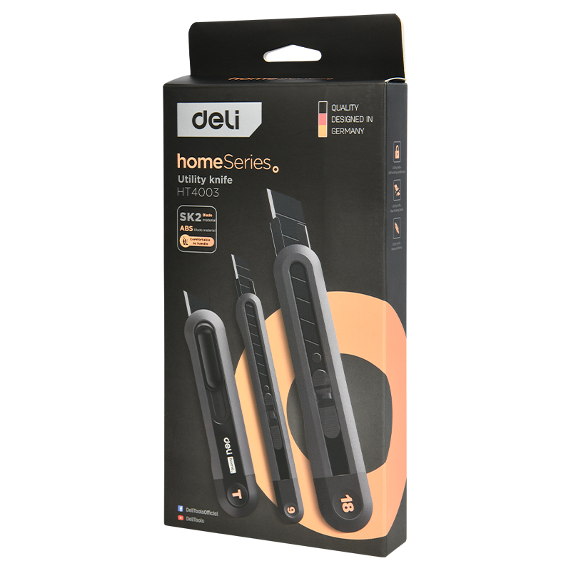 Ambalare și etichetareArticole pentru tăiere - Set 3 cuttere negre home series deli