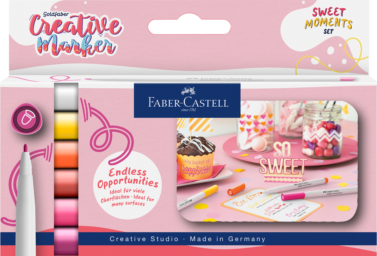 Set 6 Markere Creative Goldfaber Sweet Moments 1.5MM Faber-castell