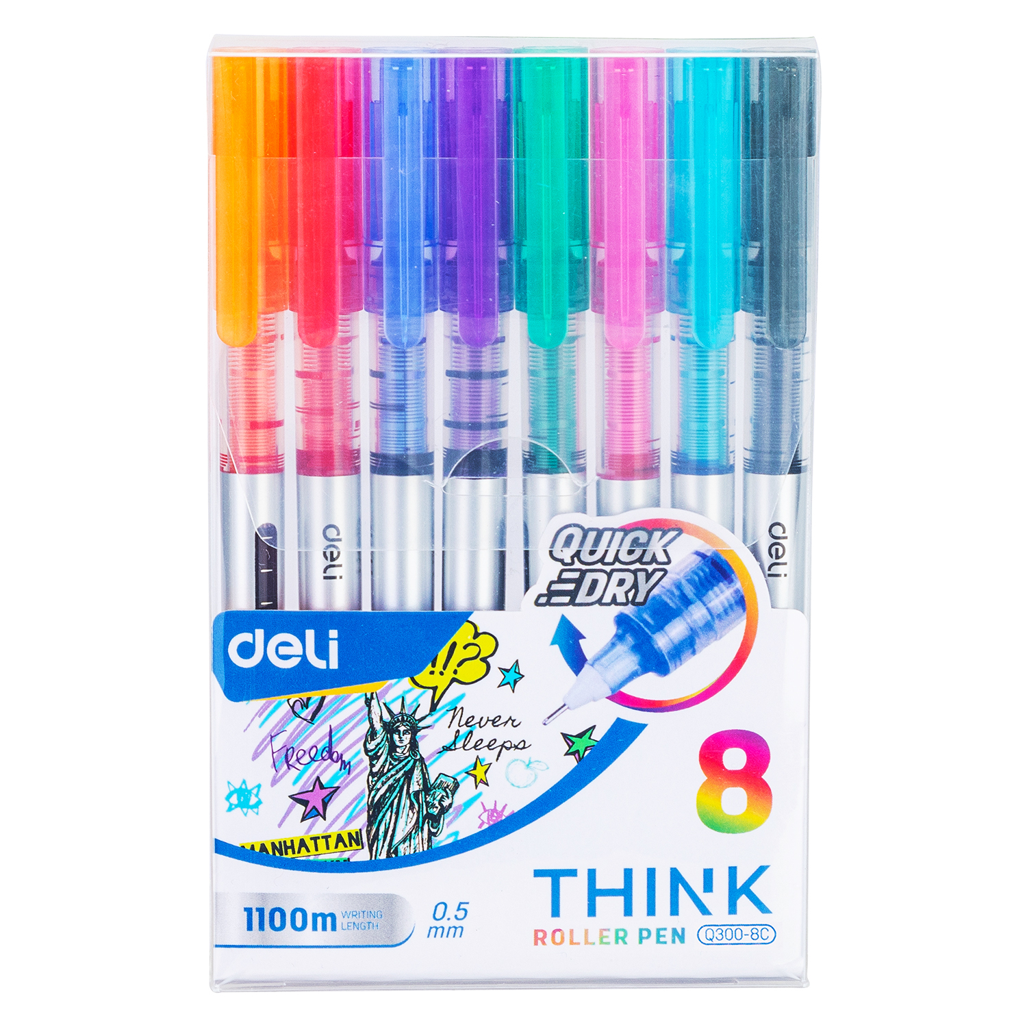 Set 8 Buc Rollere Free Ink 0.5MM Div Culori Deli