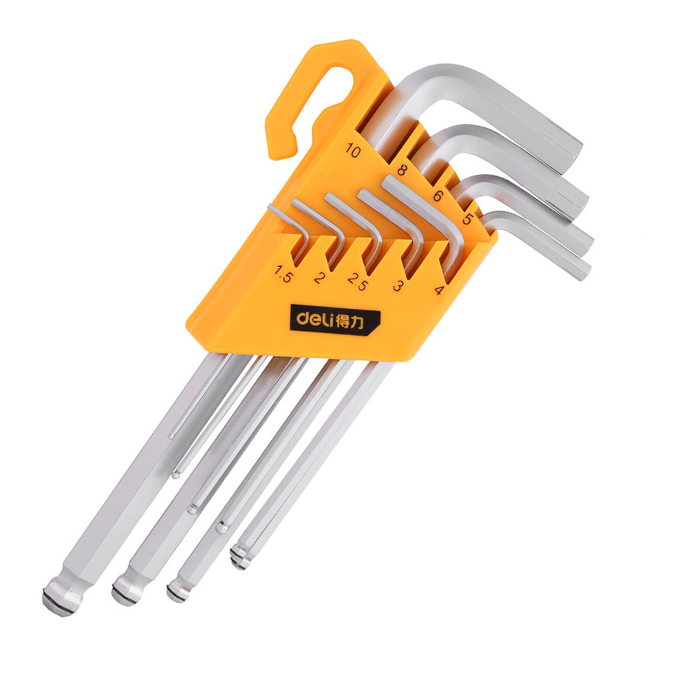 Set 9 Buc Chei Imbus Cap Sferic 1.5-10 Mm Deli