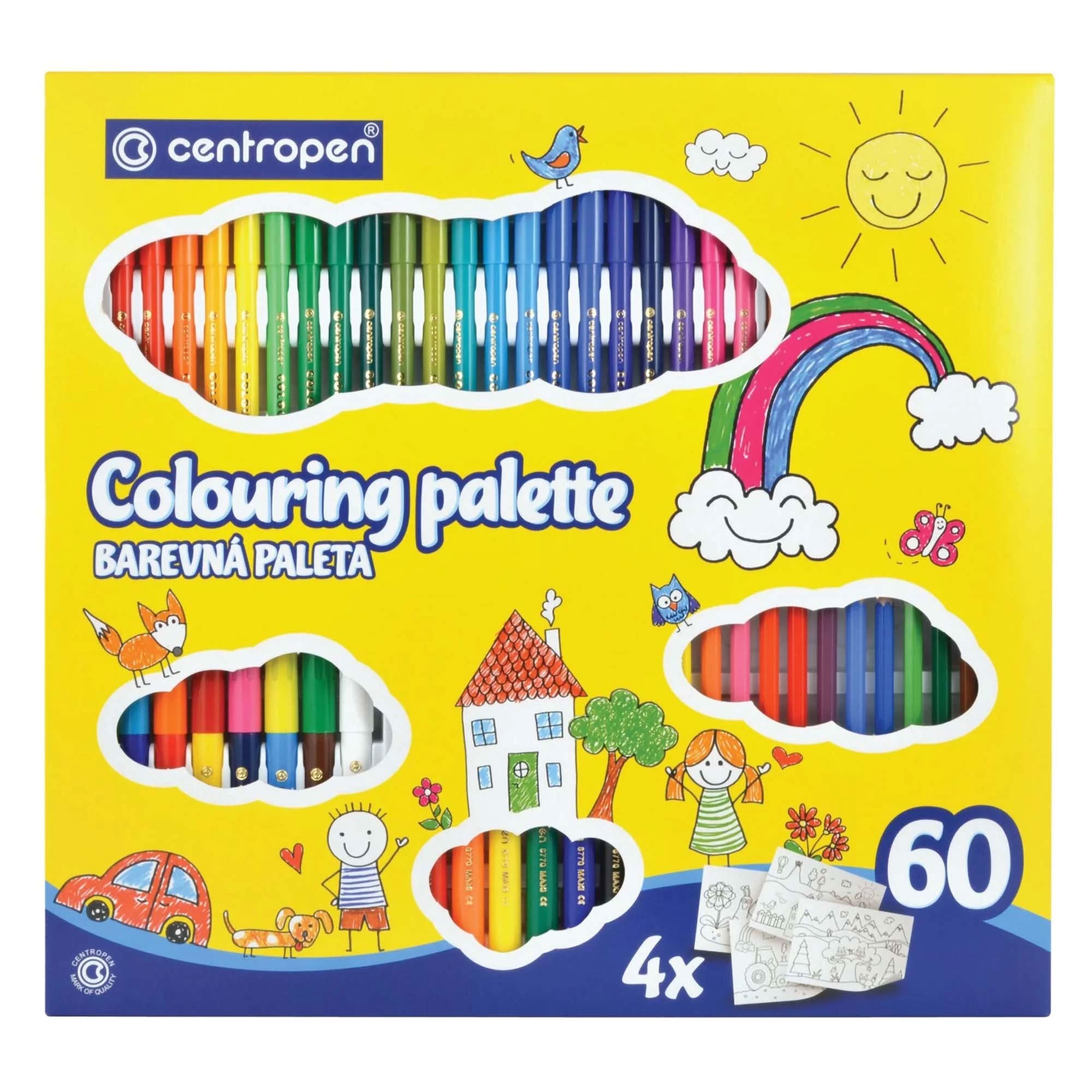 Set Colouring Palette Kids 60 Piese Centropen