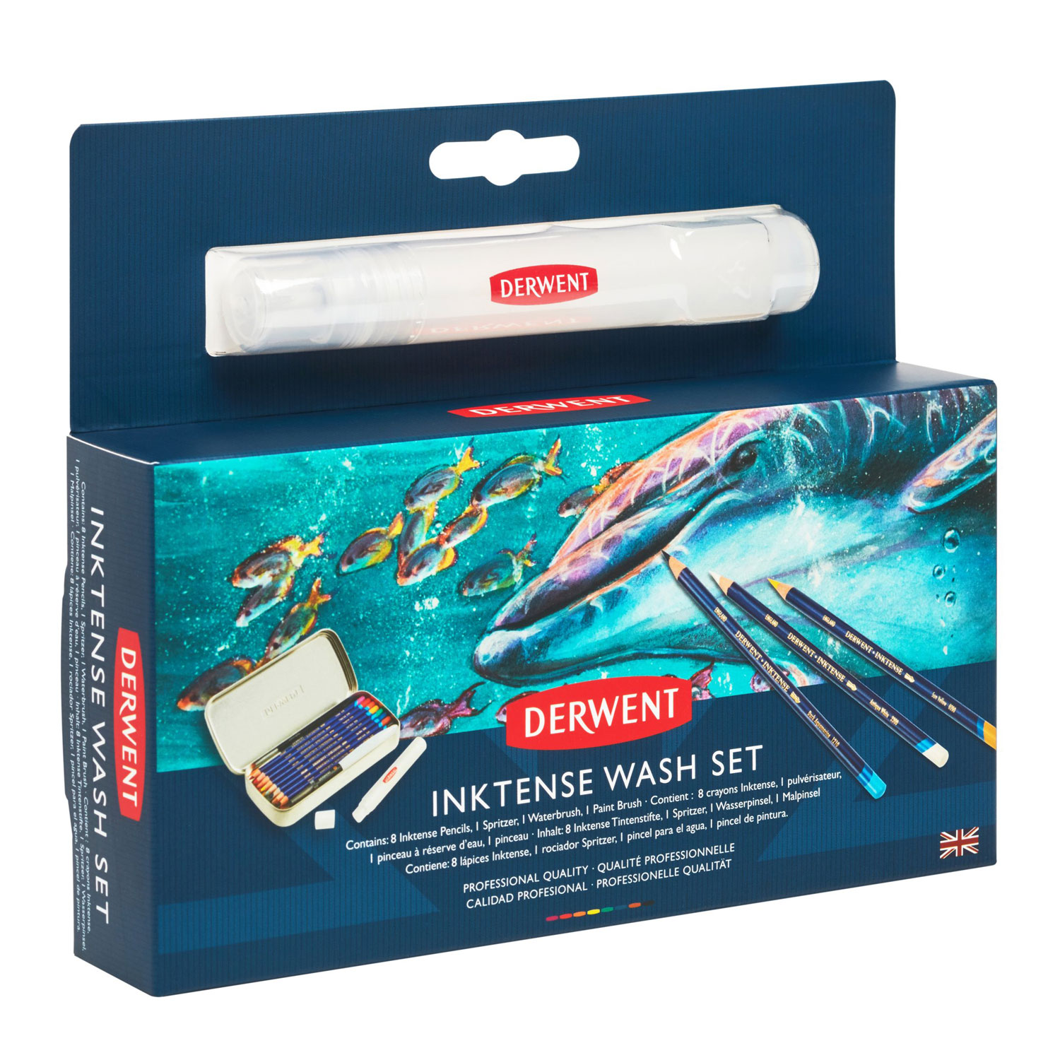 Set Complet Desen Professional Inktense Cutie Metal Derwent