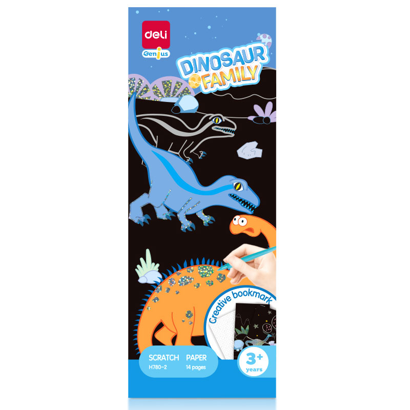 Set creativ 15 semne de carte carton razuibil dinozauri deli