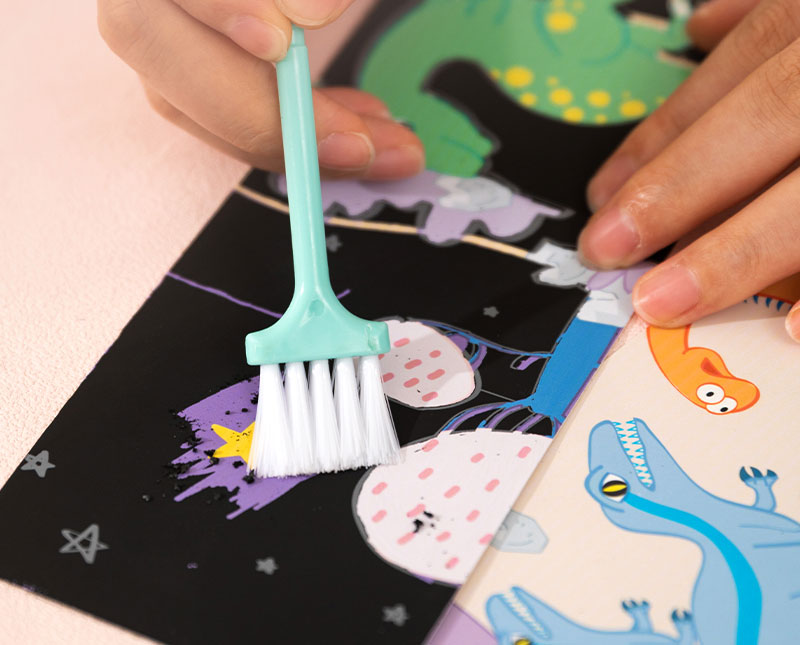 Set creativ 15 semne de carte carton razuibil dinozauri deli [4]