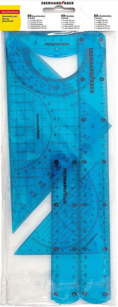 Rechizite Școlare - Set geometrie 5 piese flexibil color eberhard faber