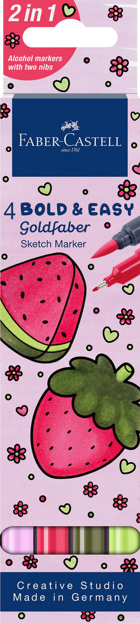 Sketch Marker 2 Capete Set 4 Bold And Easy I Goldfaber Faber-castell