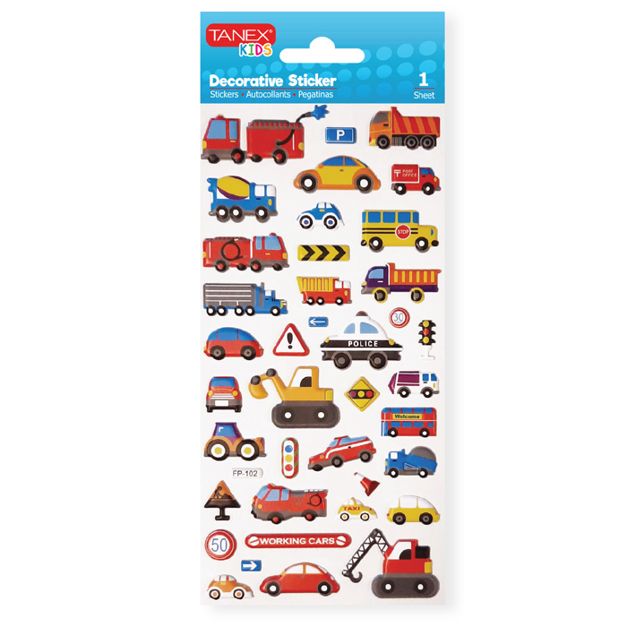 Sticker Puffy Cars TNX-25134 Tanex
