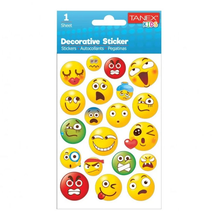 Sticker Puffy Smiley Faces TNX-25015 Tanex