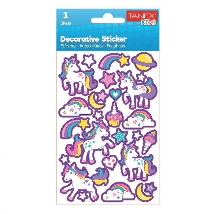 Sticker Puffy Unicorni TNX-25005 Tanex