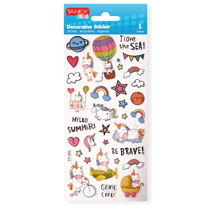 Sticker Puffy Unicorns 2 TNX-25123 Tanex