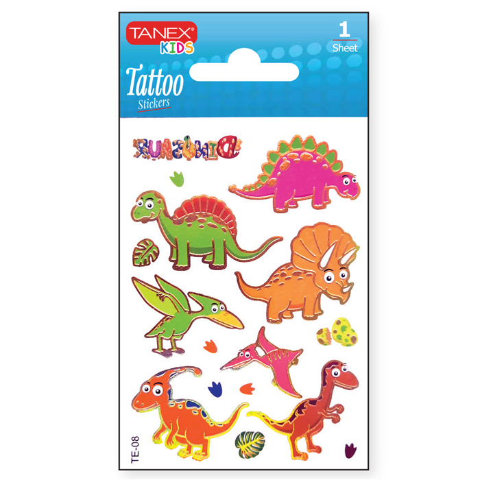 Sticker Tattoo Dino TNX-26428 Tanex