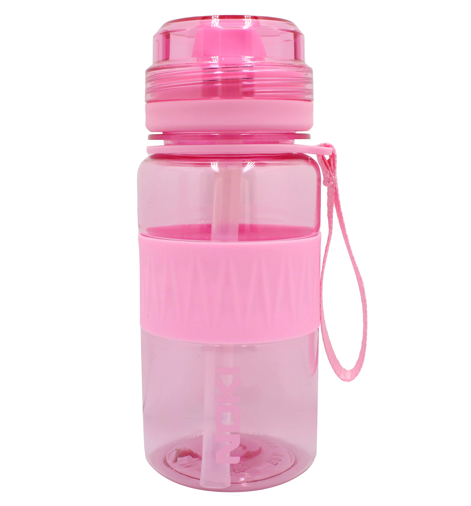 Sticla apa pt copii tritan 400ml cu pai si curea transport t-0113 noki
