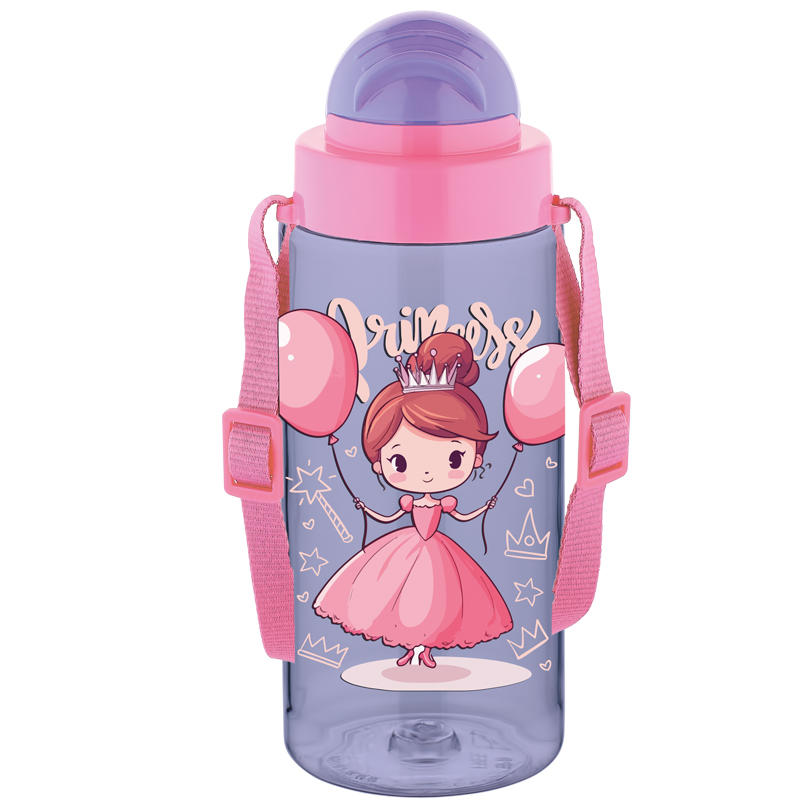 Sticla apa pt copii tritan 500ml cu pai si curea transport t-0107 noki [2]