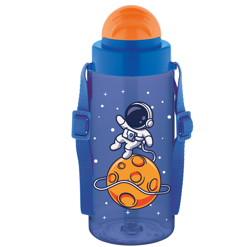 Sticla apa pt copii tritan 500ml cu pai si curea transport t-0107 noki [3]