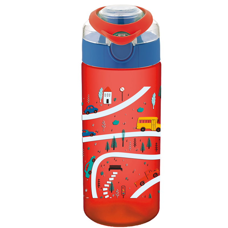 Sticla apa pt copii tritan soft touch 500ml cu deschidere automata si maner transport t-0108 noki [2]