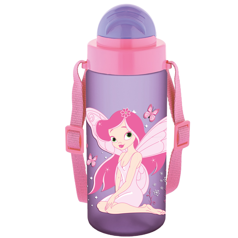 Sticla apa pt copii tritan soft touch 500ml cu pai si curea transport t-0106 noki [1]