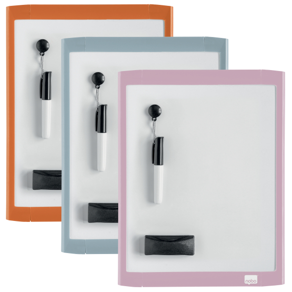 Tabla magnetica 21*28 cm + accesorii alba rama pastel nobo [1]