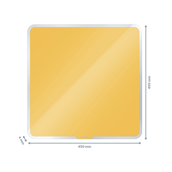 Tabla magnetica sticla 45 x 45 cm galben chihlimbar cosy leitz [4]