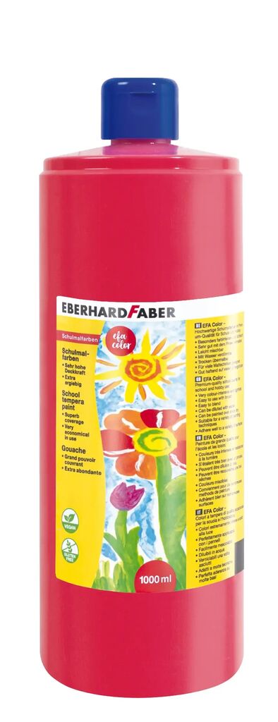 Tempera 1000 Ml Rosiu Carmin Eberhard Faber