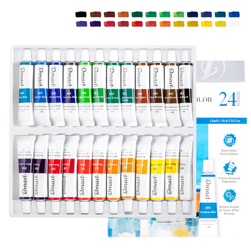 Tempera Acuarela 24 Culori 12 Ml Dmast By Pebeo