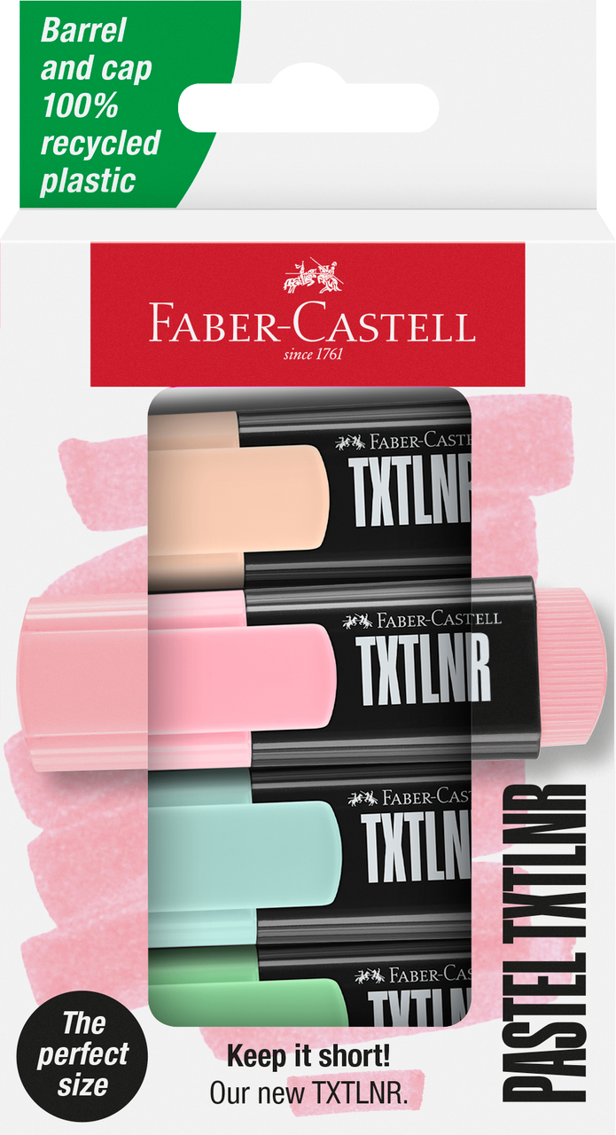 Textmarker Mini Set 4 Pastel Faber-castell