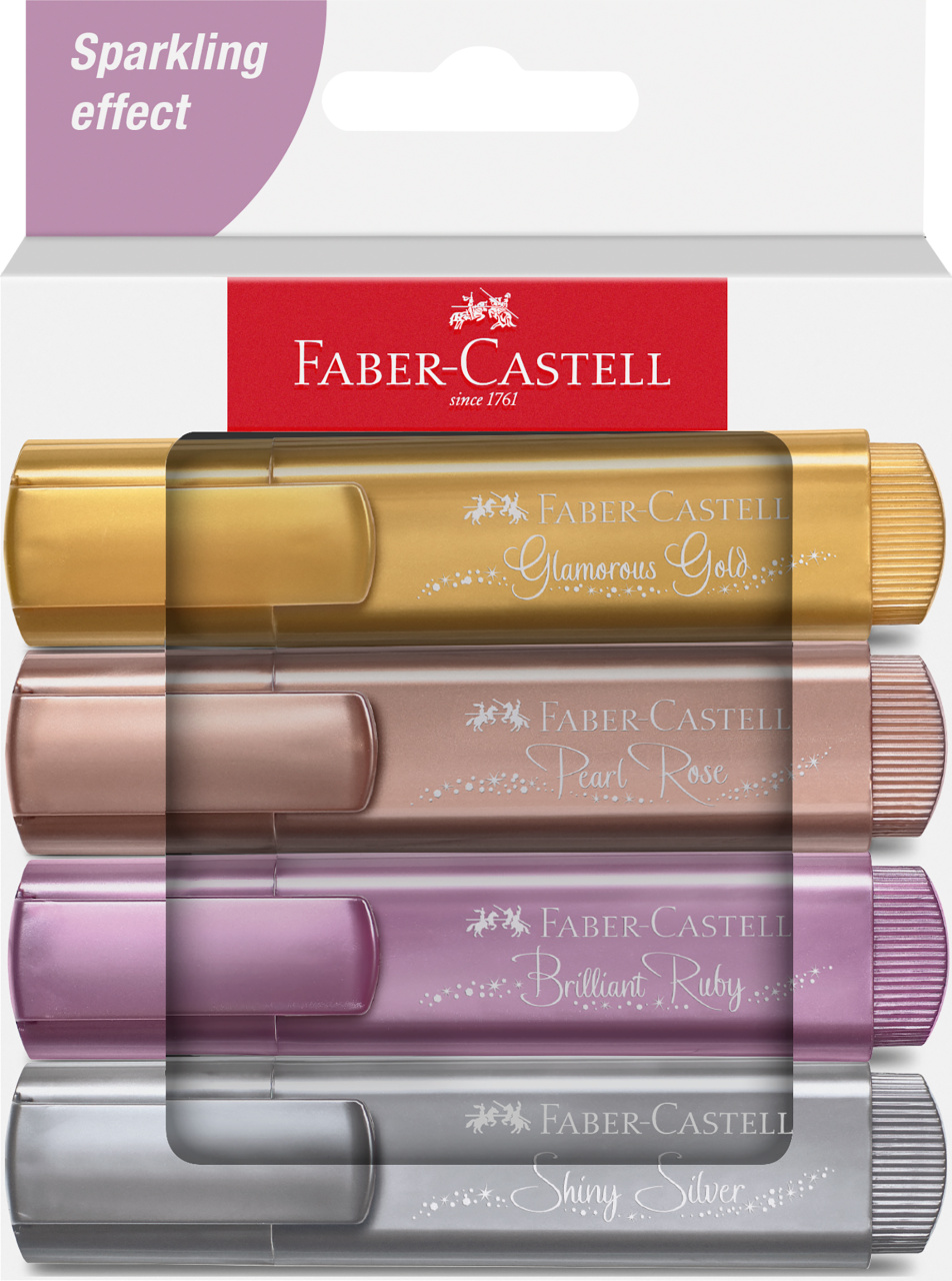 Textmarker Set 4 Metalizat Cutie Carton 2024 Faber-castell